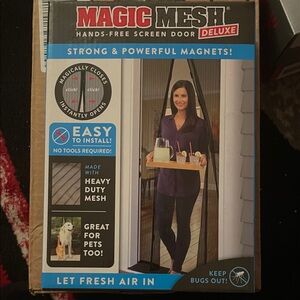 Deluxe Hands-Free Screen Door - Black